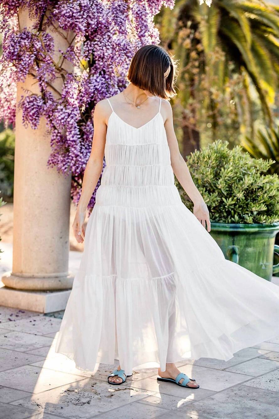 NEW MAISON MARIGOLD sanibel maxi dress in ivory